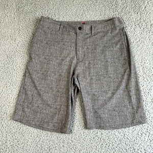 Travis Mathew Golf Shorts 34 Gray Geometric‎ Dots Extra Stretch Pockets Casual